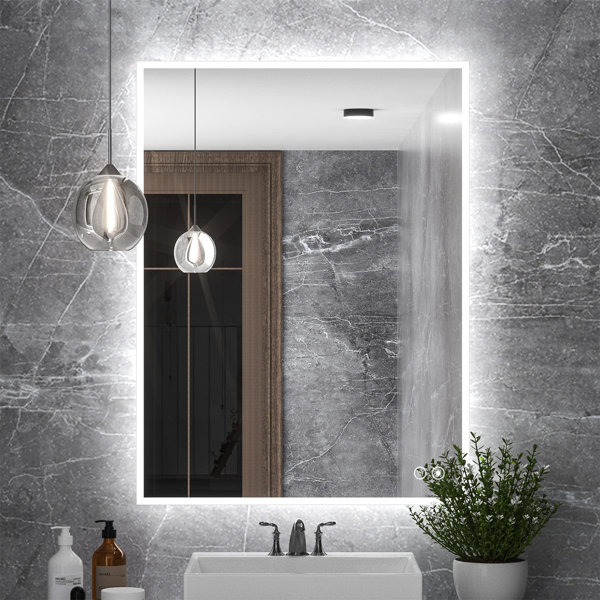 Touch light hot sale up bathroom mirror